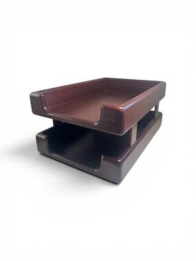 MCM Vintage 2-Tier Legal Tray in Mahogany from Adair Office Furniture